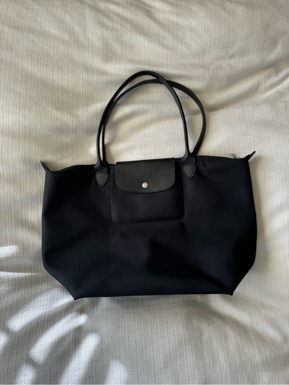 Longchamp LE PLIAGE ONE M TOTE BAG Black Canvas - Picture 2 of 14